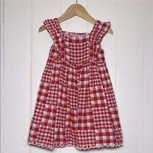 OLD NAVY 100% Cotton Muslin Red Checkered Picnic Dress
